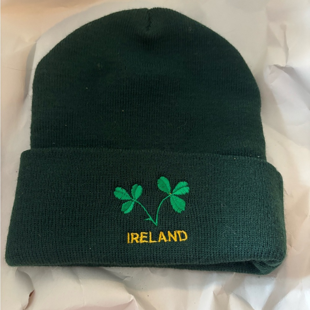 Green Shamrock Beanie for men